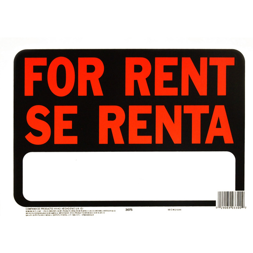 FOR RENT - SE RENTA 9" x 12" - Polystyrene