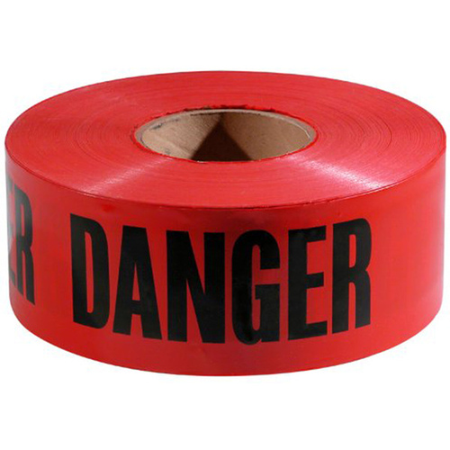 Red Danger Barricade Tape 3" x 1000'