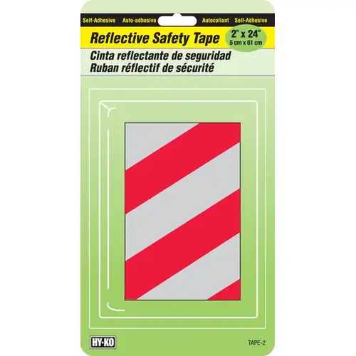 Reflective Safety Tape 24" Rectangle Red/Silver Red/Silver - pack of 5