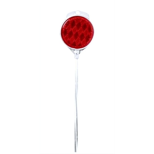 Hy-Ko DM100R48 Driveway Marker, Aluminum Post, Red Reflector