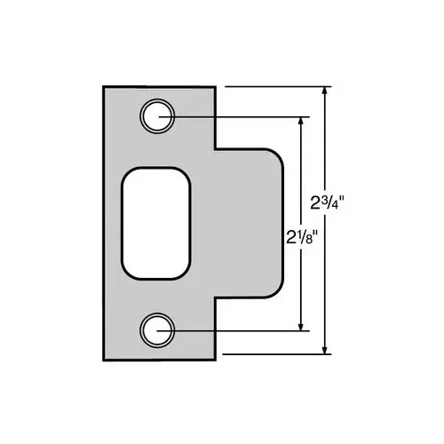 2-3/4 in. x 1-1/8 in. Metal Satin Chrome Jamb Strike