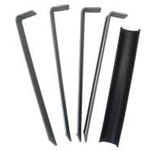 VALLEY VIEW INDUSTRIES SK-B ROUND Metal Stake Kit (Bulk)with 4 each 9 Inch Stakesand 1 each 8 inch "C" Connector