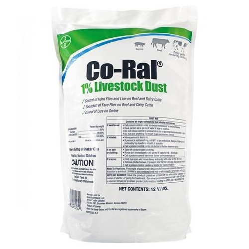 Bayer Animal Health 003-80772262 Co-Ral 1% Livestock Dust 12.5-LB Bag