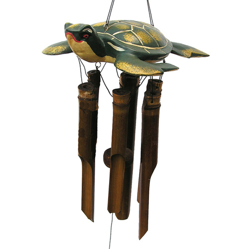 Cohasset Gifts & Garden Inc 14334003 Sea Turtle Bamboo Wind Chime