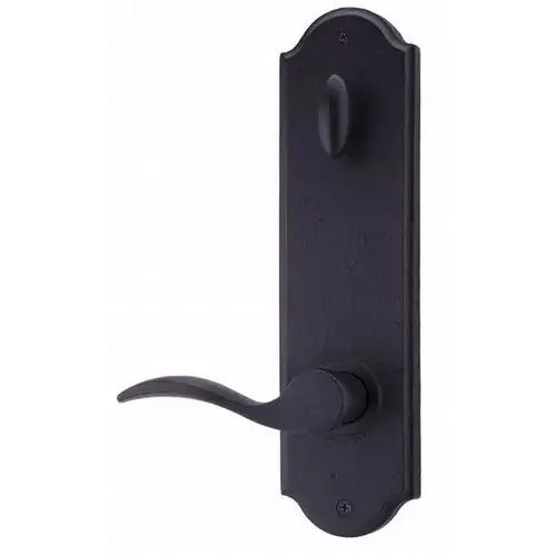 Right Hand Carlow Interconnected Handleset Trim for Stonebriar or Wiltshire with Adjustable Latch and Round Corner Strikes Oil Rubbed Bronze Finish