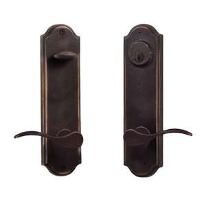 Right Hand Carlow Tramore Single Cylinder Deadbolt Passage Lock with Adjustable Latch and Round Corner Strikes Oil Rubbed Bronze Finish