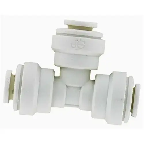 John Guest PP0208WP Union Pipe Tee, 1/4 in, Push-Fit, Polyethylene, White