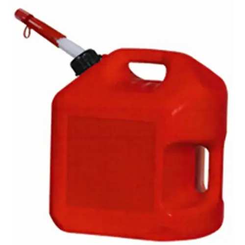 Midwest Can 5610 Gas Can Flame Shield Safety System Plastic 5 gal Red