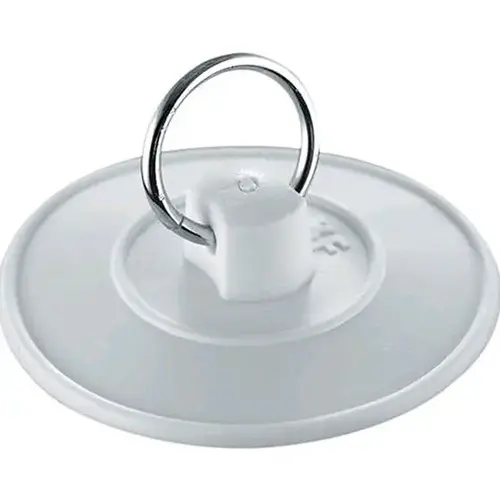 Sink Stopper 3-3/8" White Rubber White