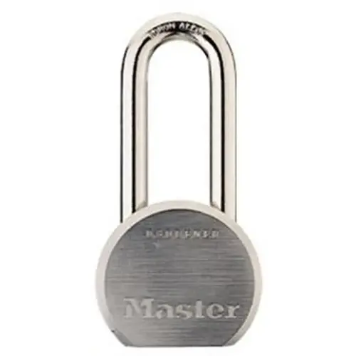 Padlock, Keyed Different Key, 7/16 in Dia Shackle, Boron Steel Shackle, Steel/Zinc Body Metallic