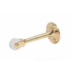 RB471 4-1/2" Roller Bumper, Bright Polished Brass