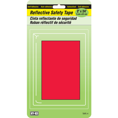 Hy-Ko TAPE-4 Reflective Safety Tape 24" Rectangle Red Red