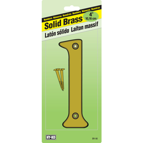 Numbering Solid Brass 4" Dimensional (#1)