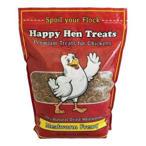 Happy Hen Treats 17003 Poultry Treats, Mealworm, 30-oz.