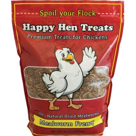 Happy Hen Treats 17003 Poultry Treats, Mealworm, 30-oz.