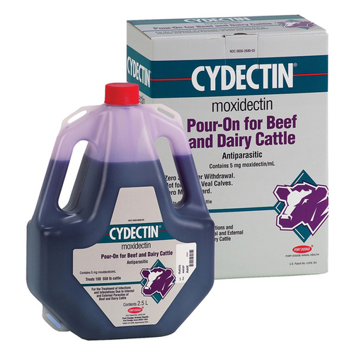 Bayer Animal Health 023-85693948 CYDECTIN POUR ON FOR BEEF AND DAIRY CATTLE - 2.5 Liter