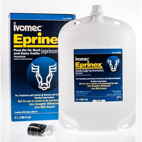 BI Animal Health USA 126622 IVOMEC EPRINEX Pour-On for Beef and Dairy Cattle 5-Liter