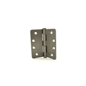 4" x 4" 1/4" Radius Full Mortise Standard Weight Plain Bearing Hinge # 011069 Oil Rubbed Bronze Finish
