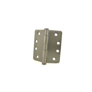 4" x 4" 1/4" Radius Full Mortise Standard Weight Plain Bearing Hinge # 035190 Black Nickel Finish