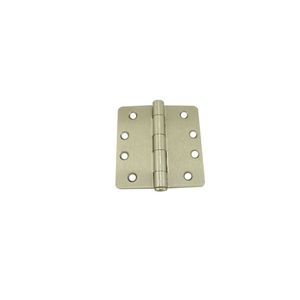 4" x 4" 1/4" Radius Full Mortise Standard Weight Plain Bearing Hinge # 076717 Satin Nickel Finish
