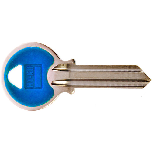 Key Blank, Brass/Plastic, Nickel - pack of 25