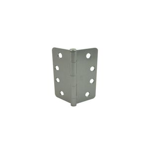 4" x 4" 1/4" Radius Full Mortise Standard Weight Plain Bearing Hinge # 011080 Satin Chrome Finish
