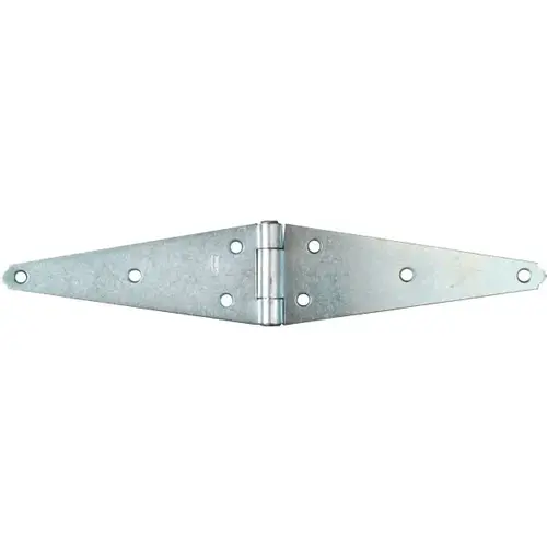 National Hardware N128-157 Strap Hinge, 3.08 in W Frame Leaf, 7.7 in H Frame Leaf, 0.11 in Thick Leaf, Steel, Zinc