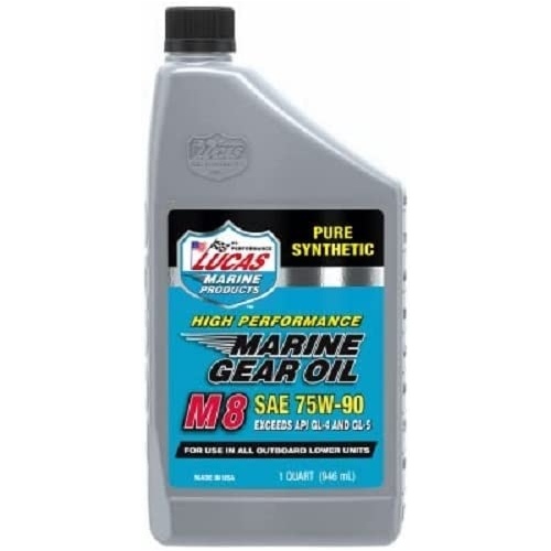 Lucas Oil Products 20271272 Marine Lower Unit Gear Lube Oil 75w-90w - 1 Quart (Case of 6)