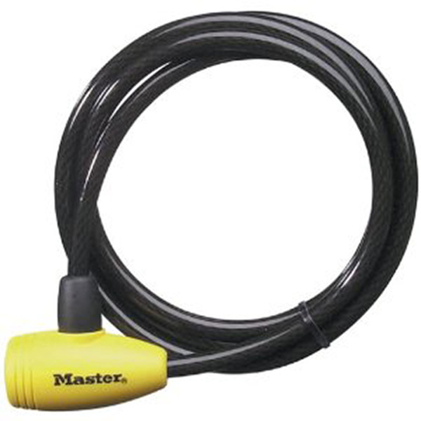 Master Lock Company 8154DPF Locking Cable 3/8" W X 6 ft. L Vinyl Covered Steel Pin Tumbler Silver Gray