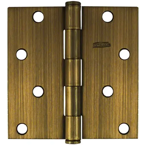 V512 4" x 4" Door Hinge Antique Brass Finish - pack of 5