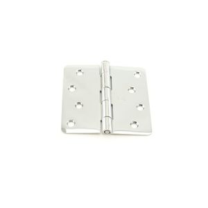 4" x 4" 1/4 Radius Full Mortise Residential Hinge # 033001 Bright Chrome Finish