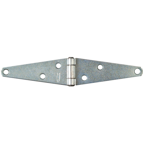 Strap Hinge, 1.61 in W Frame Leaf, 0.08 in Thick Leaf, Steel, Zinc, Wall Mounting, 60 lb