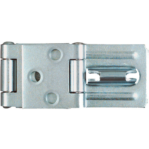 V34 Series Safety Hasp, 3-1/4 in L, 1-1/2 in W, Steel, Zinc, Non-Swivel Staple