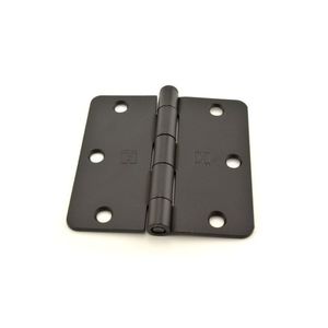 3-1/2" x 3-1/2" 1/4 Radius Full Mortise Residential Plain Bearing Hinge # 030680 Black Nickel Finish