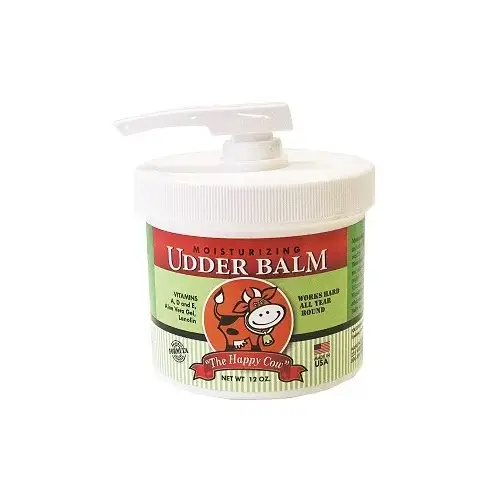 UDDER BALM 3040 Happy Cow Moisturizing Udder Balm 12-oz Pump Lid Jar