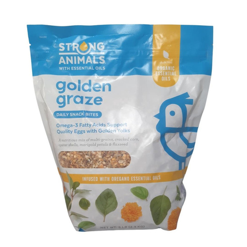 Golden Graze Poultry Daily Snack Treat with Oyster Shells, 5 Lbs.