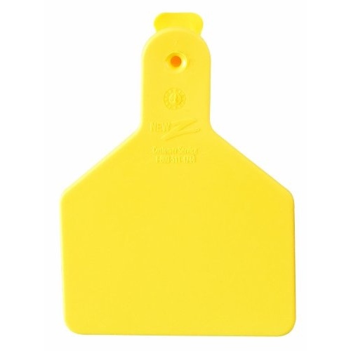 Calf Tag, Yellow, 2-3/8 x 3-1/4-In  pack of 25