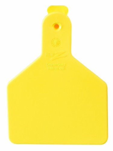 Z Tags 9053610 Calf Tag, Yellow, 2-3/8 x 3-1/4-In  pack of 25