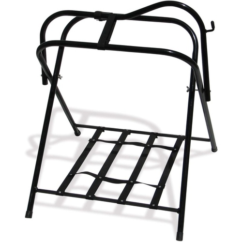 HIGH COUNTRY PLASTICS SSTD Floor Saddle Rack Free Standing Steel Black