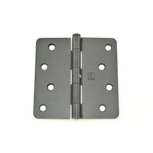 4" x 4" 1/4 Radius Full Mortise Residential Plain Bearing Hinge Non Removable Pin # 041567 Matte Antique Bronze Finish