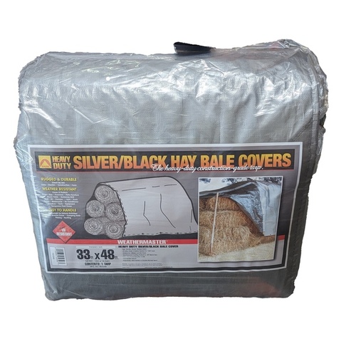 DIZE HD3348 COVER BALE HAY SLV/BLK 33X48FT