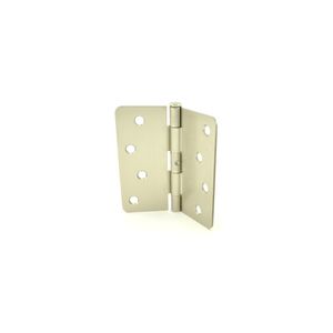 4" x 4" 1/4 Radius Full Mortise Residential Plain Bearing Hinge Non Removable Pin # 039595 Satin Nickel Finish