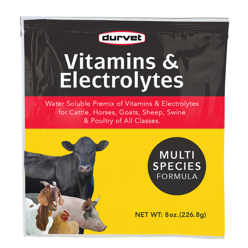 DURVET, INC. 002-22500 VITAMINS AND ELECTROLYTES 8-OZ Packet