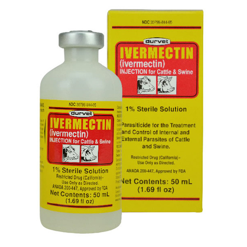 DURVET, INC. 001-11015SH DURVET IVERMECTIN INJECTION 1% - 50 ML