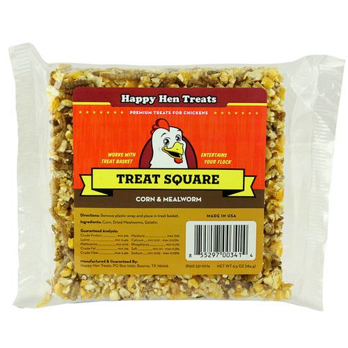 Happy Hen Treat Square Corn & Mealworm 6.5-oz