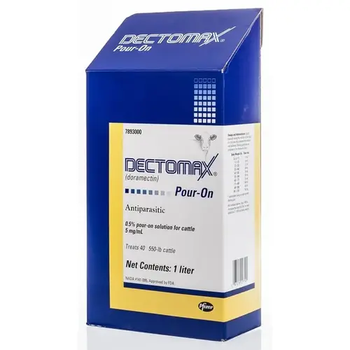 Zoetis Animal Health Group 10000454 Dectomax Cattle Pour-On Dewormer - 1 Liter