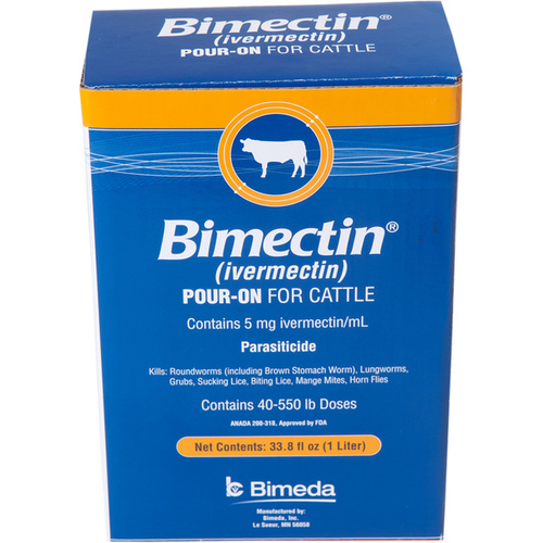 Bimectin (Ivermectin) Pour-On for Cattle 1-Liter