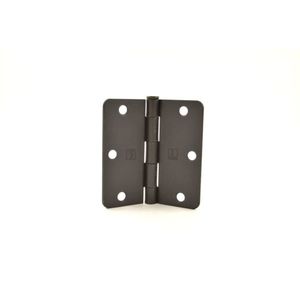 3-1/2" x 3-1/2" 1/4 Radius Full Mortise Residential Plain Bearing Template Hinge # 016929 Matte Antique Bronze Finish