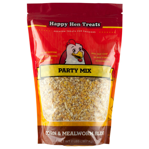 Happy Hen Treats 17013 Happy Hen Party Mix Corn & MealWorm Blend 2-LB Bag