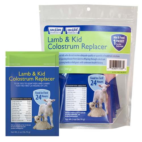 MILK PRODUCTS LLC 01-7415-0209 Sav-A-Caf Lamb & Kid Colostrum Replacer Bag 10oz